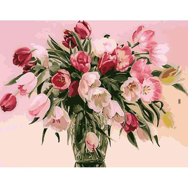 Картина по номерам Квіти - Квіти у вазі