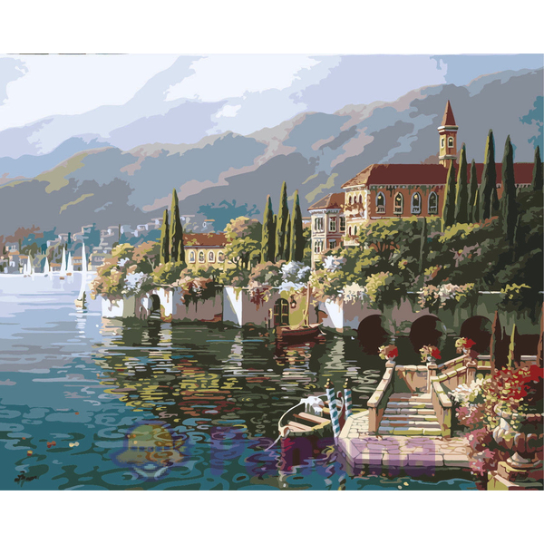 Картина по номерам Природа - Берег Варенны