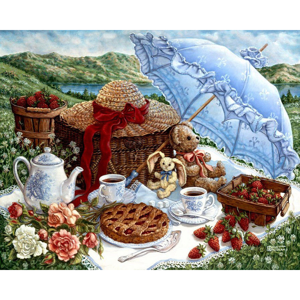 Картина по номерам Квіти - Утренний пикник