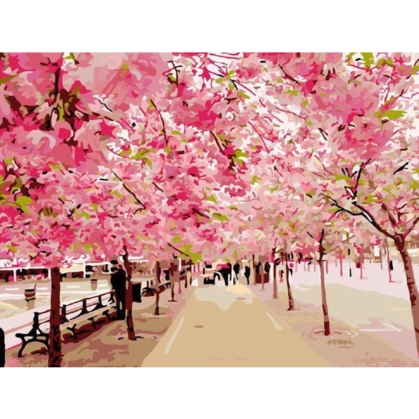 Картина по номерам Пейзажі - Цветущая алея