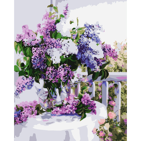 Картина по номерам Квіти - Букет сирени