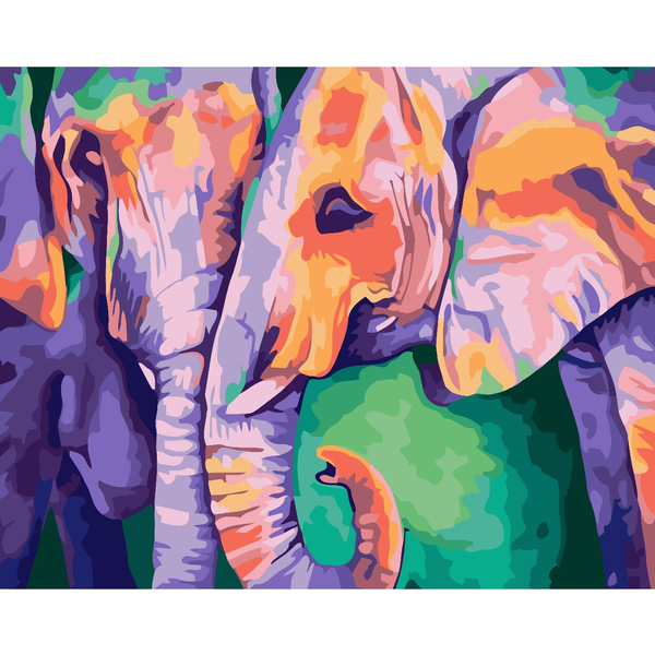 Картина по номерам Тварини, птахи та риби - Индийские слоны