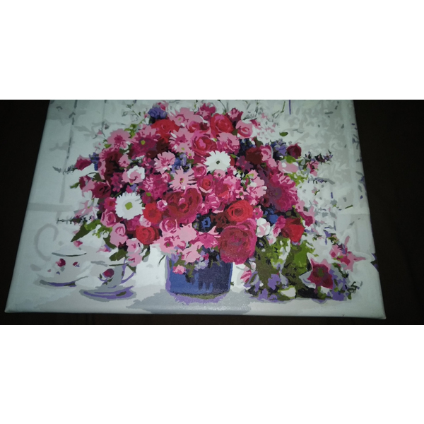 Картина по номерам Квіти - Яскравий букет