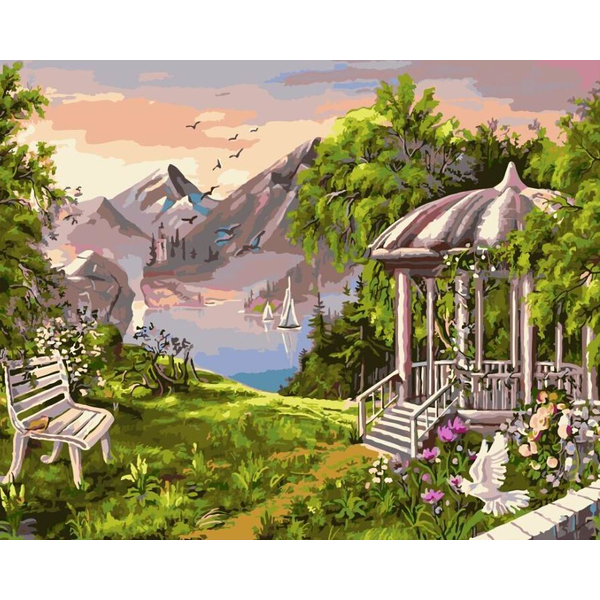 Картина по номерам Пейзажі - Живописная беседка