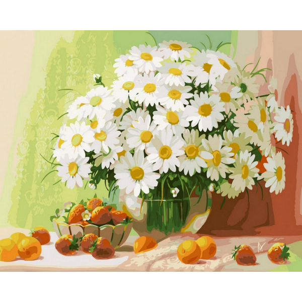 Картина по номерам Квіти - Букет ромашек