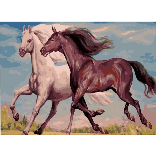 Картина по номерам Тварини, птахи та риби - Скакуны