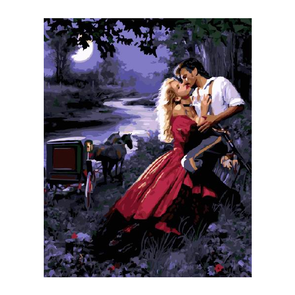 Картина по номерам Люди на картинах - Любовь в полуночи