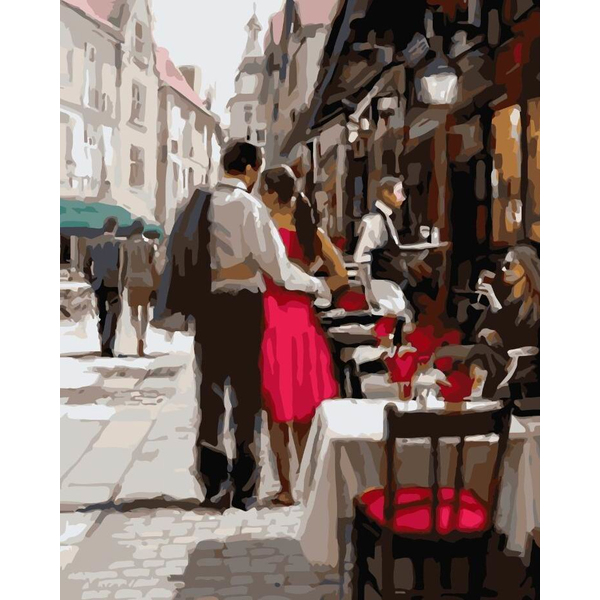 Картина по номерам Романтика - Пара в Парижі