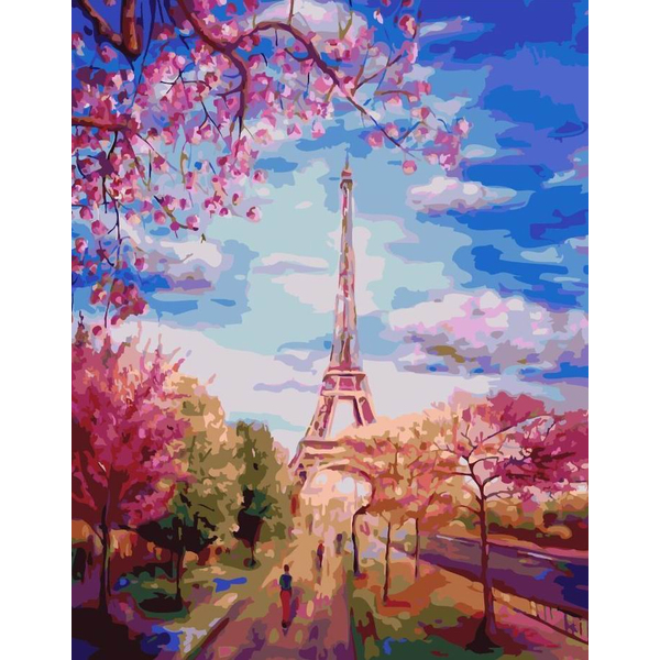 Картина по номерам Города - Весняний Париж