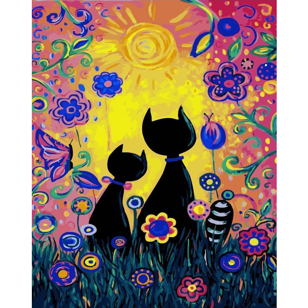 Картина по номерам Тварини, птахи та риби - Фантазийные коты