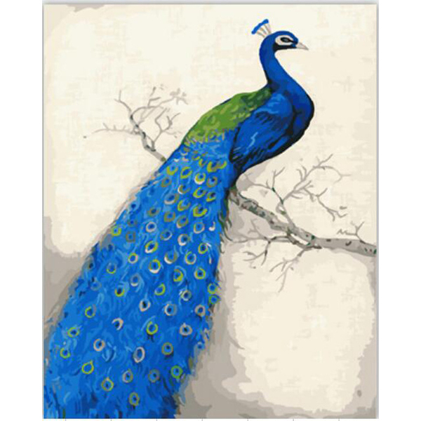 Картина по номерам Тварини, птахи та риби - Грациозный Павлин
