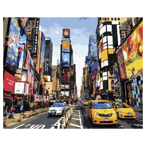 Картина по номерам Города - Життя Таймс-сквер