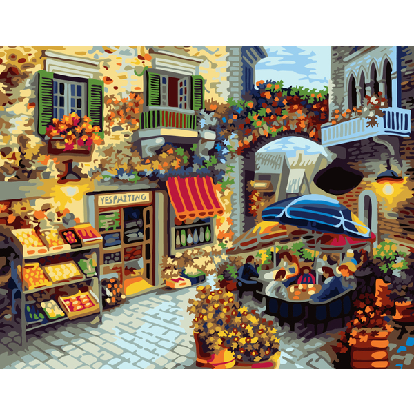 Картина по номерам Пейзажі - Домашній ресторанчик