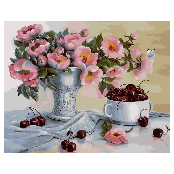 Картина по номерам Преміум картини - Запашний шипшина