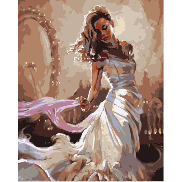 Картина по номерам Люди на картинах - Элегантность в белом