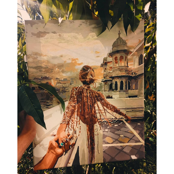 Картина по номерам Авторські колекції - Слідуй за мною.Озеро Удайпур