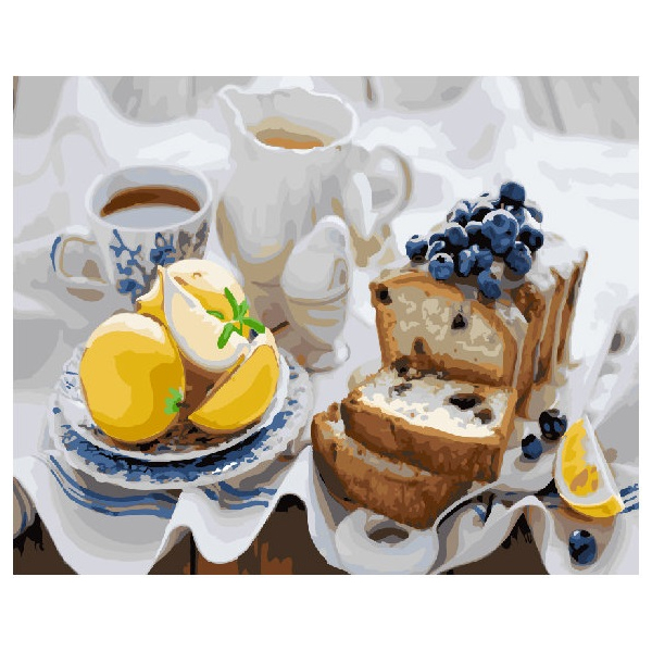 Картина по номерам Натюрморти - Кекс до чаю