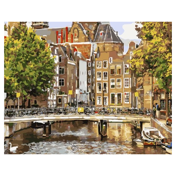 Картина по номерам Города - Старий Амстердам