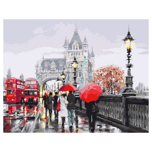 Картина по номерам Города - Дощ в Лондоні