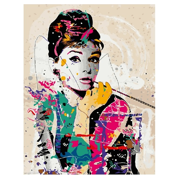Картина по номерам Люди на картинах - Одрі Хепберн