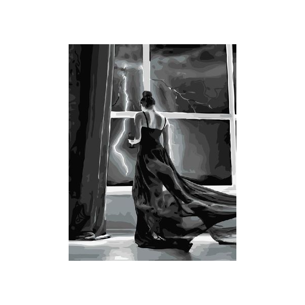 Картина по номерам Люди на картинах - Дама біля грози