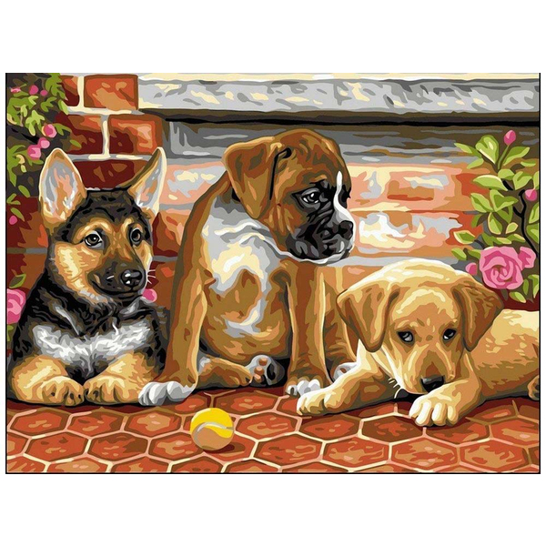 Картина по номерам Тварини, птахи та риби - Собачий отдых