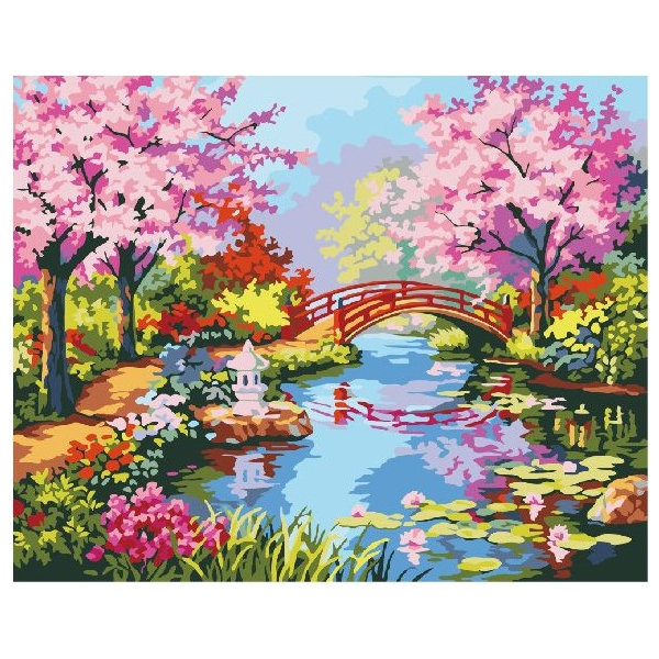 Картина по номерам Кораблі, автомобілі та літаки - Озеро в Японії