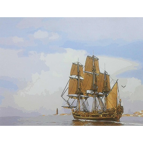Картина по номерам Кораблі, автомобілі та літаки - Корабель в морі