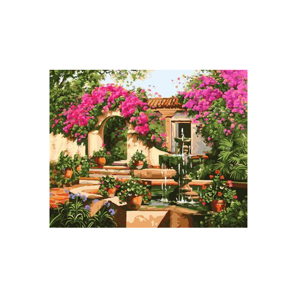 Картина по номерам Пейзажі - Цветочный двор