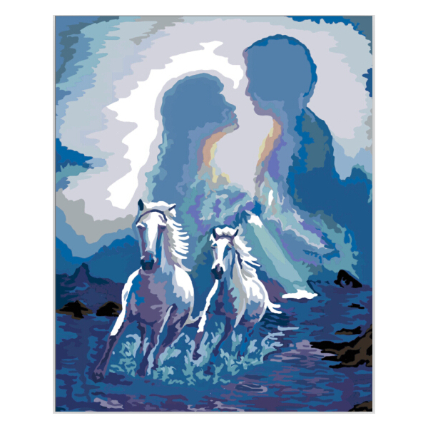 Картина по номерам Тварини, птахи та риби - Лошади как люди