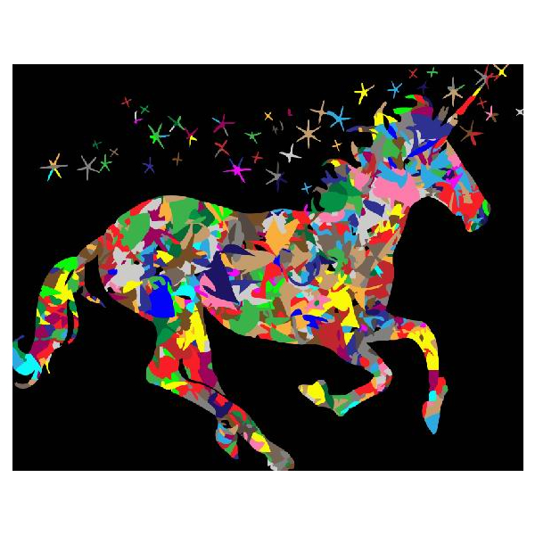 Картина по номерам Поп Арт - Райдужний Єдиноріг