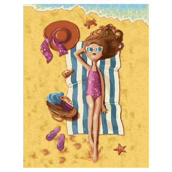 Картина по номерам Люди на картинах - На пляжі
