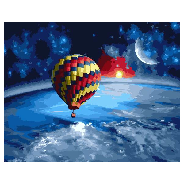 Картина по номерам Космос - Навколо Землі на повітряній кулі