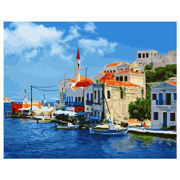 Картина по номерам Природа - Греция летом