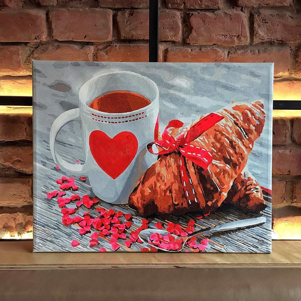 Картина по номерам Натюрморти - Сніданок з любов'ю