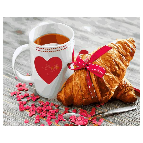 Картина по номерам Натюрморти - Сніданок з любов'ю