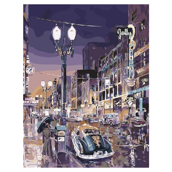 Картина по номерам Города - Вулиця великого міста