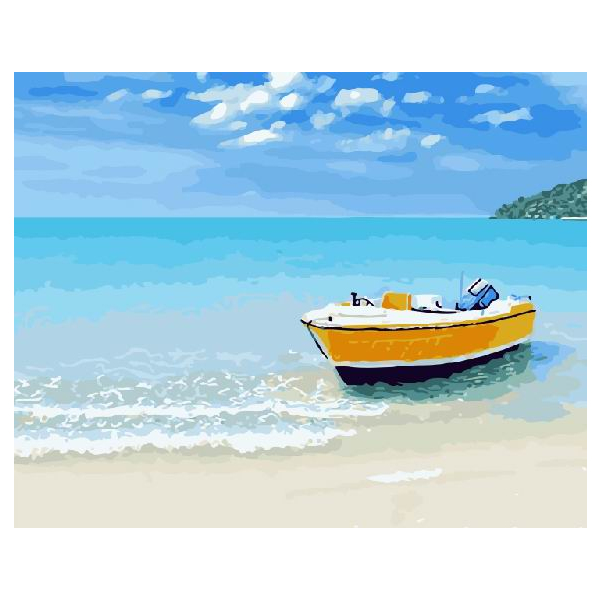 Картина по номерам Кораблі, автомобілі та літаки - На березі