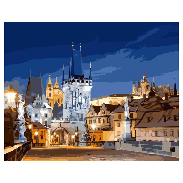 Картина по номерам Города - Нічна Прага