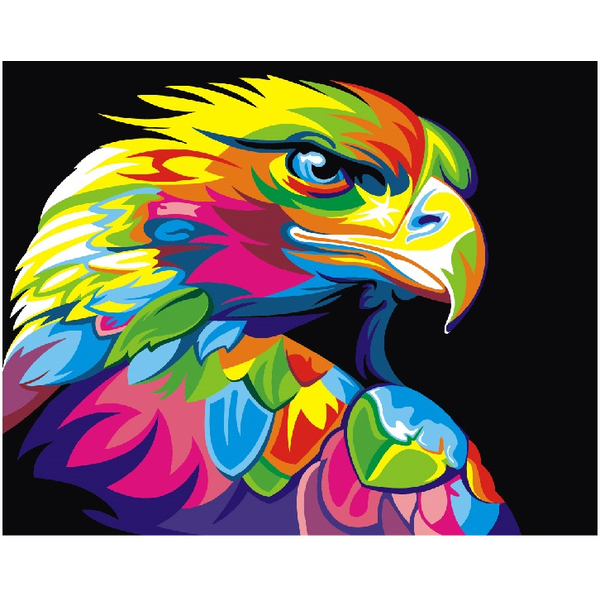 Картина по номерам Преміум картини - Веселковий орел