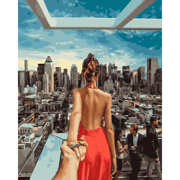 Картина по номерам Преміум картини - Слідуй за мною Манхеттен