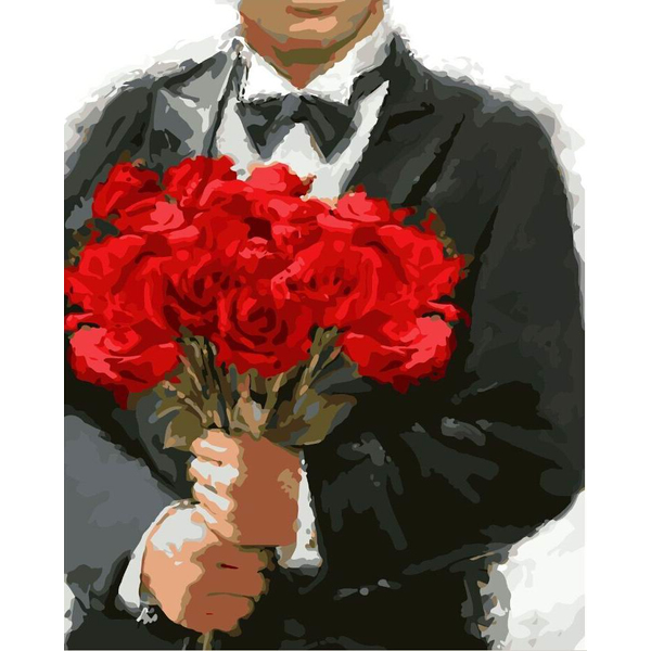 Картина по номерам Преміум картини - Червоні троянди