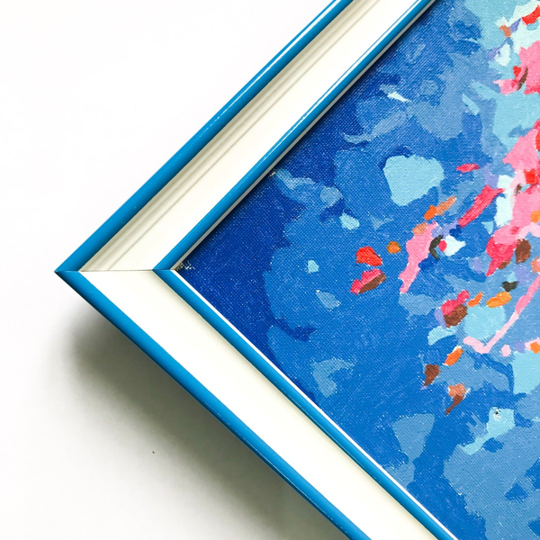 Багетні рами - Багетна рамка 2516-66 (біла + синя)