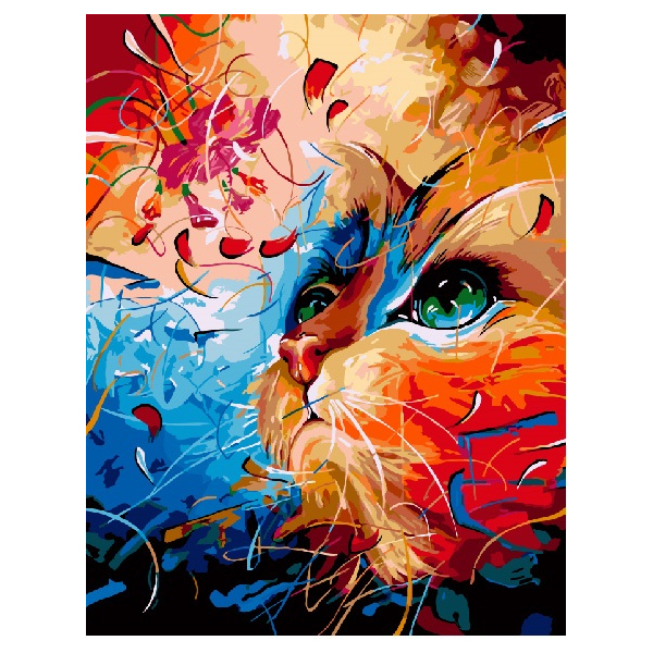 Картина по номерам Тварини, птахи та риби - Фантастическая кошка