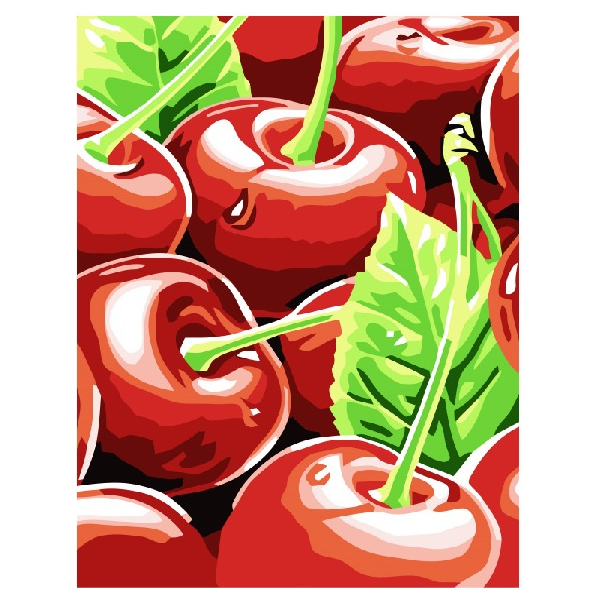 Картина по номерам Для початківців - Стигла вишня