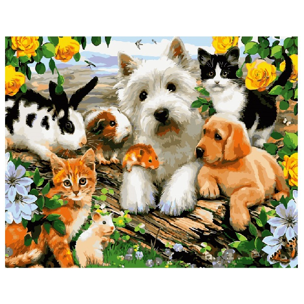 Картина по номерам Тварини, птахи та риби - Эти забавные животные