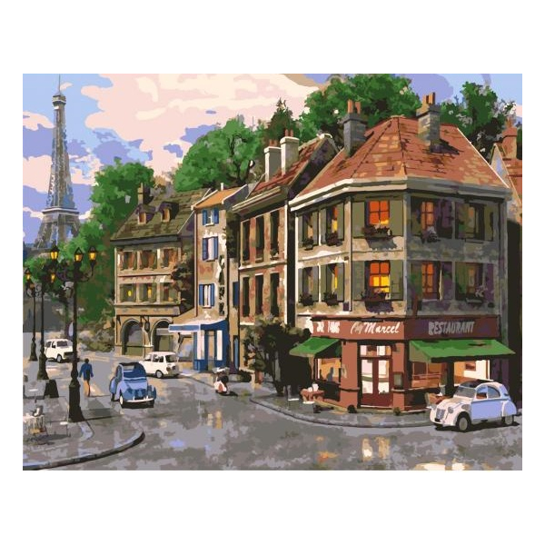 Картина по номерам Города - Вулиця Парижа