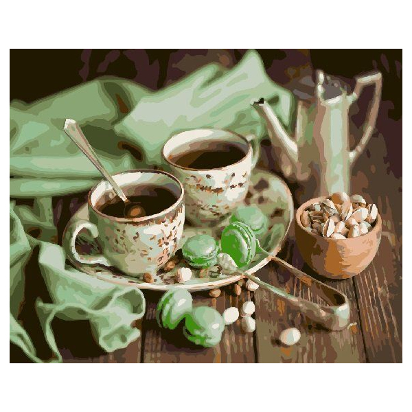 Картина по номерам Натюрморти - М'ятне чаювання