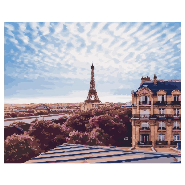 Картина по номерам Города - Небо Парижу