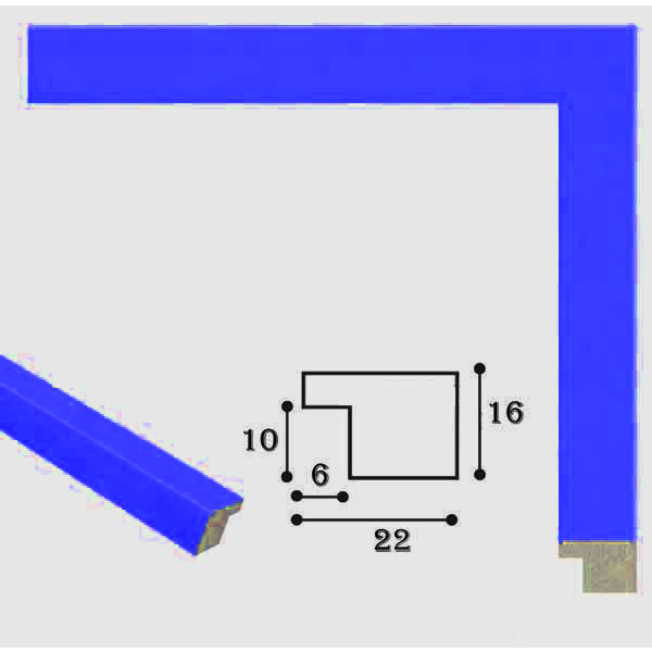 Багетні рами - Багетная рамка 2216 - 67 (синий)